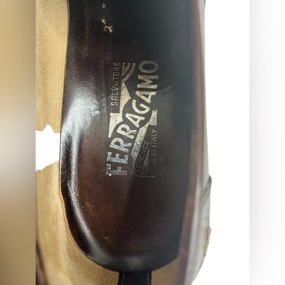 Rare Salvatore Ferragamo Florence Brown Leather Loafers - Italy size 9 - Picture 11 of 15